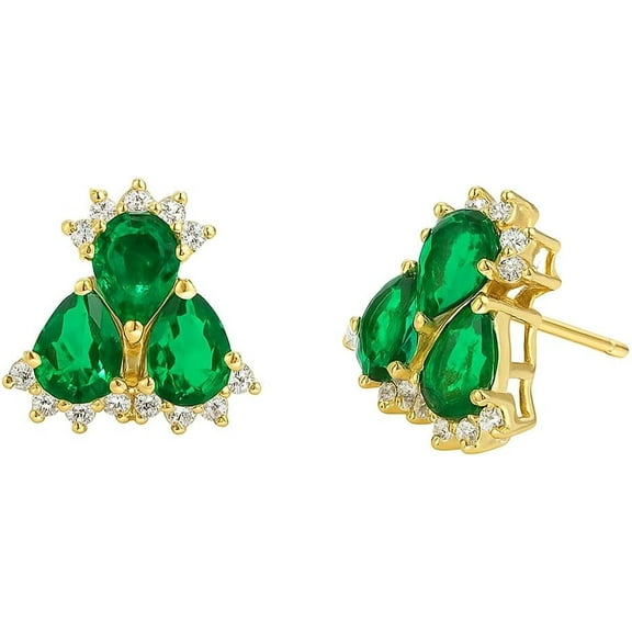 925 Sterling Silver Cubic Zirconia Stud Earrings For Women, Gift For Her