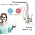 thumbnail image 2 of Grifo de cocina de 3 vías - Giratorio 360° - Mezclador con filtro de agua 3 en 1 - Grifo de agua potable con 2 palancas - Grifo de tres vías, 2 of 4