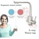 thumbnail image 2 of Grifo de cocina de 3 vías - Giratorio 360° - Mezclador con filtro de agua 3 en 1 - Grifo de agua potable con 2 palancas - Grifo de tres vías, 2 of 4