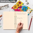 thumbnail image 5 of Color Floral Flowers Ring Binder Notebook Journey Note Diary College Ruled Spiral Notebook Study Loose Leaf Paper A5 60 Pages, 5 of 8
