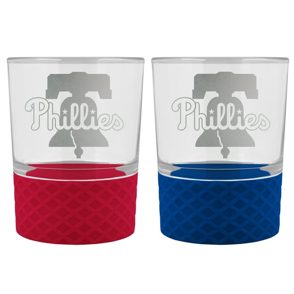 Philadelphia Phillies 14oz. Commissioner Rocks Glass Two-Piece Set