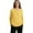 Yellow, variant on Drindf Womens Cotton Linen Shirts Crew Neck Long Sleeve Shirt Comfy Loose Fit Casual Blouses Soft Spring Basic Top Going Out Tops Yellow XXL