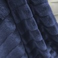 thumbnail image 4 of Home Soft Things Comfy Fluffy Throw & 2 Pillow Covers Combo - Navy Blue - 60" x 80"/18" x 18" Jumbo, 4 of 6
