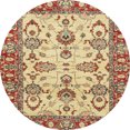 thumbnail image 1 of Ahgly Company Indoor Round Abstract Mustard Yellow Oriental Area Rugs, 5' Round, 1 of 6