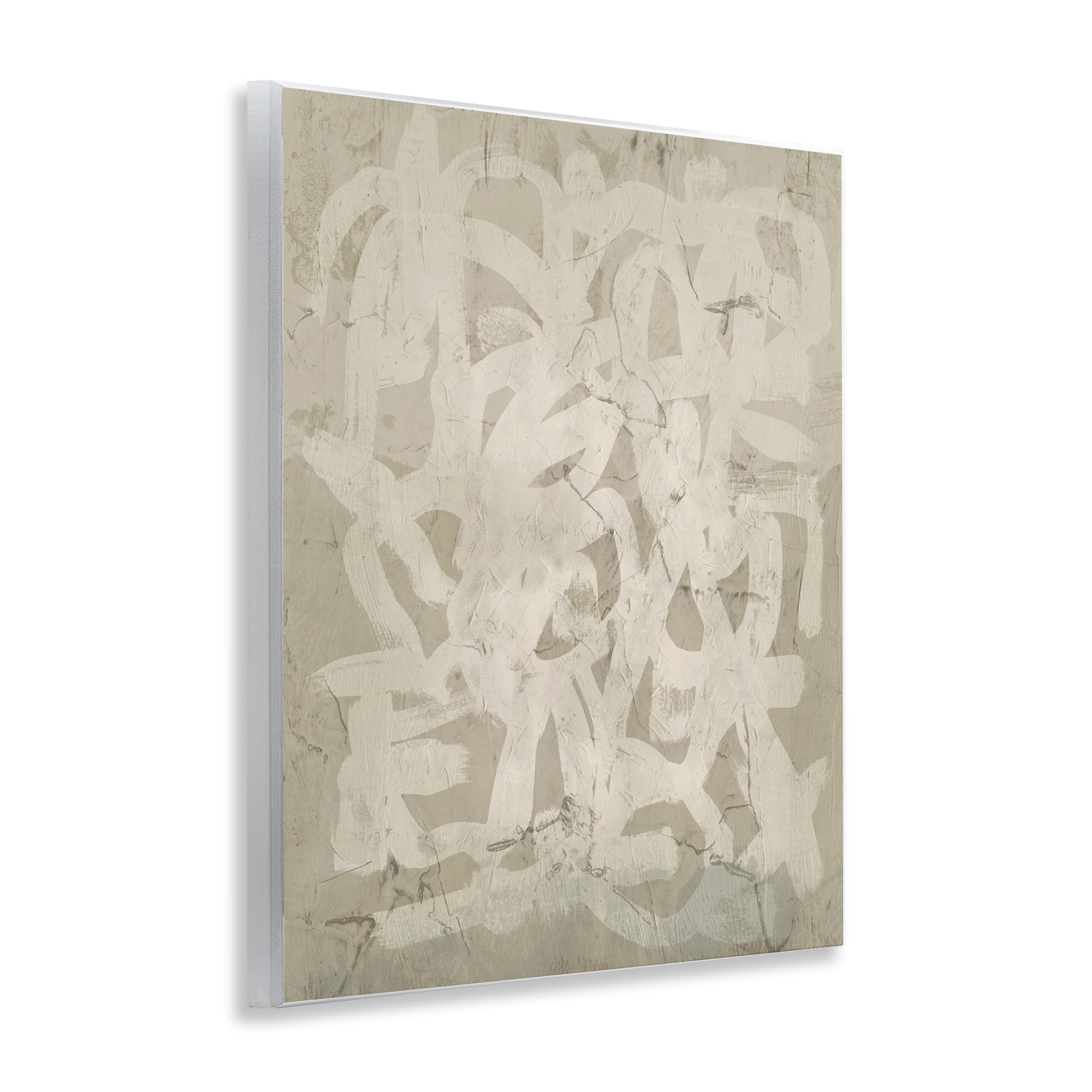 Stupell Industries Neutral Chaotic Pattern Abstract Painting Unframed Art Print Wall Art, 11 x 14