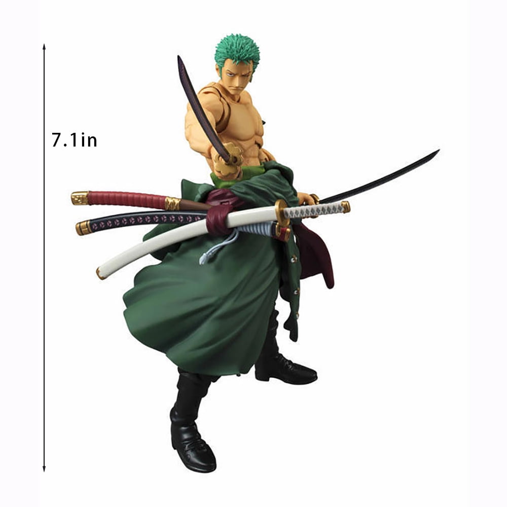YQLADB Anime Action Heroes PVC Figure Roronoa Zoro -The Rai on Onigashima-, Variable Realistic Collectible Character Model Ornaments Statue, Multicolor