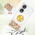 thumbnail image 3 of Funda para Honor 90 5G con Brillo Líquido Flotante, Purpurina, Parachoques y Anillo Giratorio Soporte, 3 of 5
