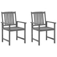 thumbnail image 2 of Casafoyer Directors Chairs with Cushions 2 pcs Gray Solid Acacia Wood, 2 of 3