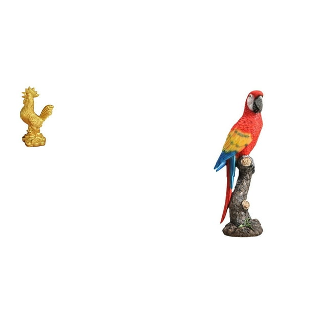 Figura de pollo, decoración Feng Shui, estatua de loro, artesanía creativa, escultura para cumpleaños, aniversarios, jardín, vacaciones, decoración de