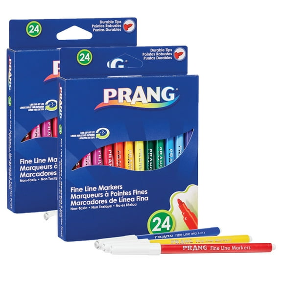 PRANG (2 PK) CLASSIC ART MARKRS FINE LINE