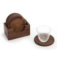thumbnail image 5 of PAMINGONO 6PCS/Set Brown Natural Wood Cup Mat for Drinks Anti-slip Coasters for Family Friends, 5 of 5