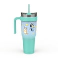 thumbnail image 3 of Bluey 40oz Double Wall Stainless Steel Waverly Straw Tumbler with Handle, 3 of 10