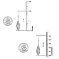 thumbnail image 5 of LeCalla 925 Sterling Silver Filigree Bali Inspired Flower Teardrop Dangle Hook Earrings for Women and Teen 51MM, 5 of 9