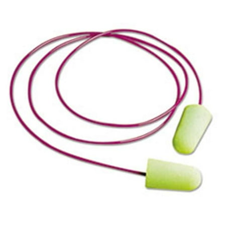 Mlx 6900 Pura-Fit Single-Use Earplugs, Corded, 33NRR, Bright Green