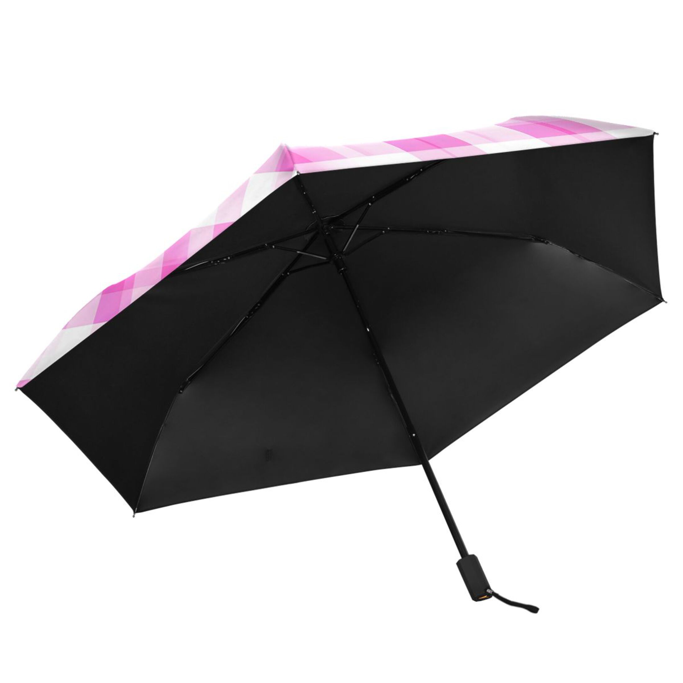 ALAZA Checkered Grid-d8 UPF 50+ Compact Folding Umbrella for Rain Travel Umbrella Packable