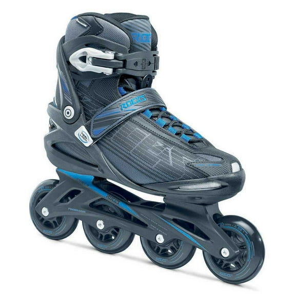 Roces Men's Stripes Fitness Inline Skates Blades, Black/Blue. 400798 00001-13