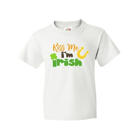 Inktastic Saint Patrick's Day, Kiss Me I'm Irish, Clovers Youth T-Shirt
