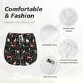 thumbnail image 4 of Yiaed Cute Rabbit And Flower Print Women's Running Shorts with Liner 3 Zipper Pockets Elastic Workout Athletic Gym Yoga Shorts-Medium, 4 of 7