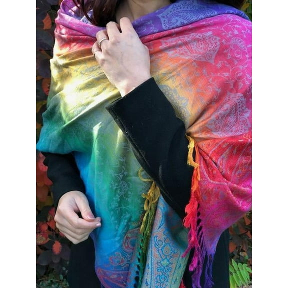 GypsieBlu Women Scarf Shawl Wrap Lightweight Head Wraps for Women Winter Scarves Jewel Tone Acrylic Paisley Scarfs for Girls Online
