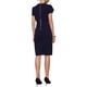 thumbnail image 3 of INSPIRE CHIC Vestido de Lápiz Formal para Mujeres con Mangas de Pétalo, Tendencia de Primavera 2025, Vestidos de Sheath hasta la Rodilla en Azul Marino, 3 of 5