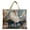33# C, variant on Large Canvas Quilted Tote Bag for Women, Unique Nature Print Shoulder Handbag for School Work Shopping Travel B One Size