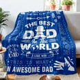 thumbnail image 3 of Fathers Day Birthday Gifts for Dad - Dad Gifts from Daughter Son - Christmas Valentines Day Presents for Father Who Have Everything - Best Daddy Ever Blanket - Throw Blanket 50"x60" Blue, 3 of 4