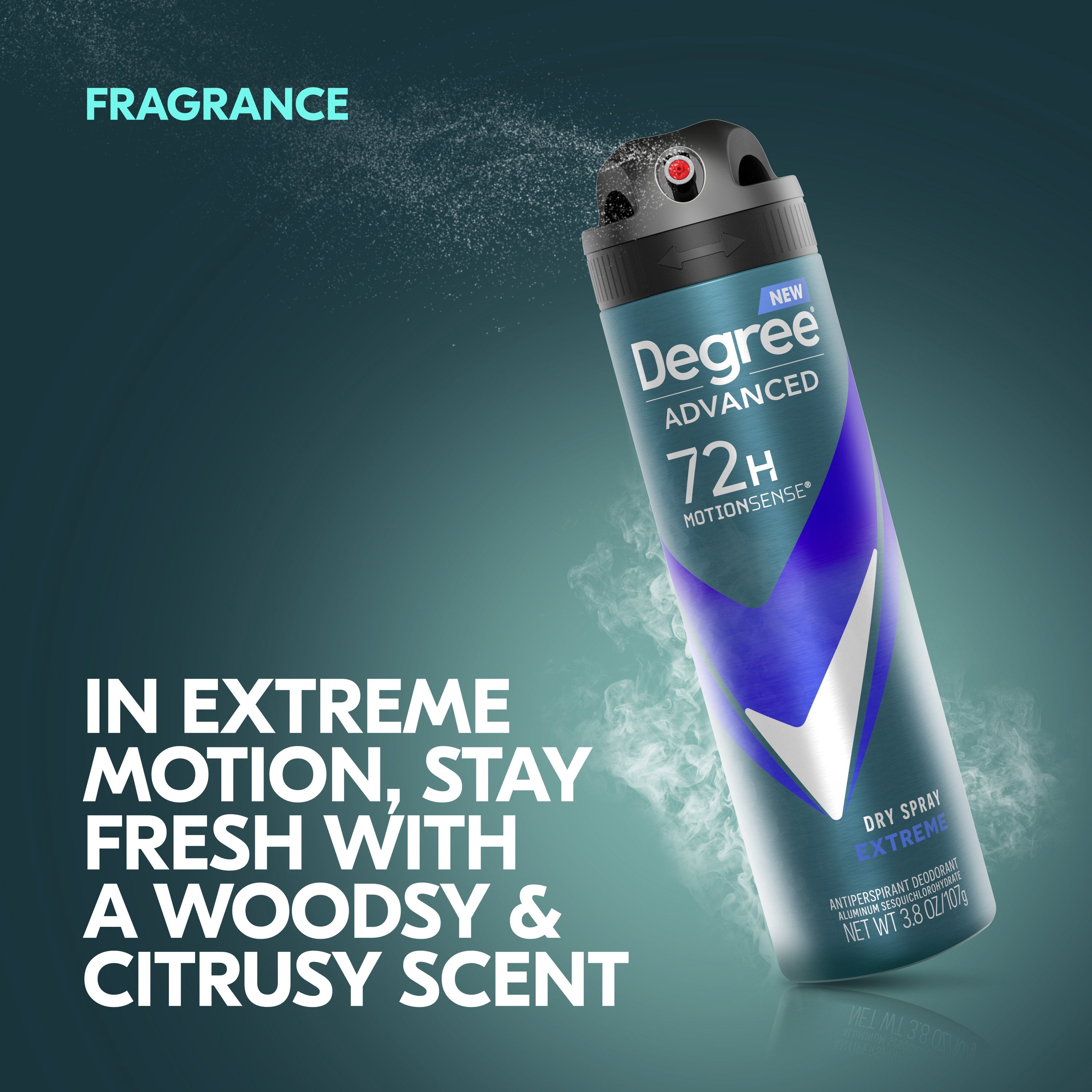 Pack Of 2 Degree Men 72 Hr Advanced Antiperspirant Deodorant Dry Spray - Extreme - 3.8 oz (Packaging May Vary)