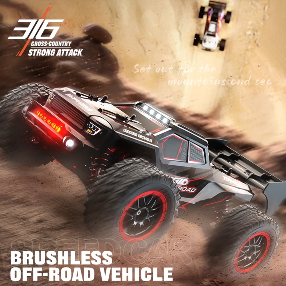 TeeGGi 1/16 SG316 MAX Brushless Fast RC Cars for Adults, Max 50mph High Speed Remote Control Car with Carrying Bag, Electric Off Road RC Truck, 4WD Drift RC Car with 3 Lipo Batteries