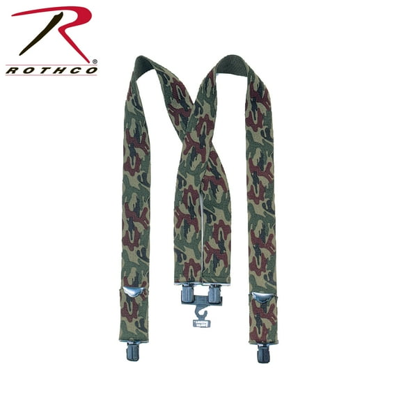 Rothco Woodland Camo Suspenders - 4194
