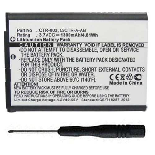 Replacement Ctr 003 C Ctr A Ab Battery For Nintendo 3ds N3ds Ctr 001 Min Ctr 001 Gaming Console With Installation Tool Walmart Com Walmart Com