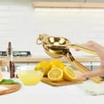 thumbnail image 4 of Squeezer, Antiskid Ergonomic Ultra Long Handle Labor Saving Manual Press Squeezer  For Kitchen Gold,Rose Gold, 4 of 8
