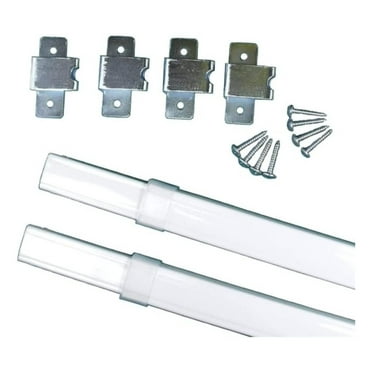 TWO KriKac FLAT SASH RODS for Top & Bottom Doors & Sidelights 18" - 28" 6412-025c, White