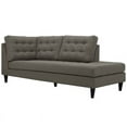thumbnail image 6 of Modway Empress 2 Piece Upholstered Fabric Right Facing Bumper Sectional in Granite, 6 of 9