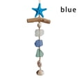 thumbnail image 2 of Floating Wood and Sea Glass Hanging Ornament Coastal Ocean Wall Art for Indoor Home Decoration 10x4 Inch Blue, 2 of 9