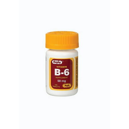 Rugby B-6 50 mg Tab chlorhydrate de pyridoxine-50 Mg Blanc 100 Comprimés UPC 005364408011
