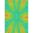 thumbnail image 1 of Ahgly Company Machine Washable Indoor Rectangle Transitional Green Area Rugs, 2' x 5', 1 of 7
