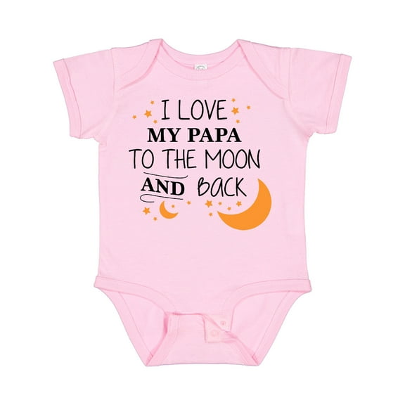 Inktastic I Love My Papa to the Moon and Back Boys or Girls Baby Bodysuit