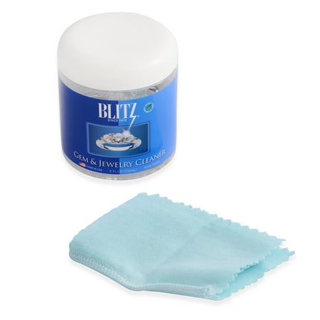 Gem Jewelry Care Cleaner Polisher Cleaning Kit Free Polishing Cloths Silver Gold 2 Pc