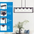 thumbnail image 5 of Farmhouse Chandelier 5-Light Linear Kitchen Island Lights - 5lights black, 5 of 5