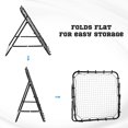 thumbnail image 3 of Black Volleyball Rebounder Net - Football Training Aid | Adjustable Angle, Durable Steel Frame | Backyard Sports Practice Tool - 37.8" x 31.5", 3 of 7