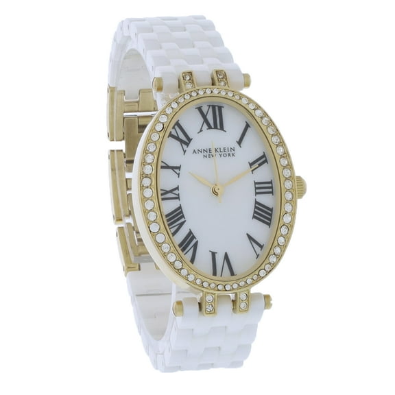 Anne Klein Women's Gold Tone PVD & Ceramic Quartz Watch 12-2350GPWT