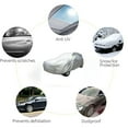 thumbnail image 4 of Waterproof Breathable Full Car Cover Sun Snow Dust Rain Resistant Protection 187x74x68 inch, 4 of 8