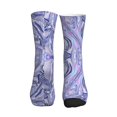 thumbnail image 2 of Athletic Socks Holographic Iridescent Color Wrinkled Foil Sport Running Calf Socks Crew Socks for Men Women, 2 of 7