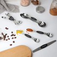 thumbnail image 4 of Measuring Spoon Set of 8 Magnetic Measuring Spoons Dual Sided Stainless Steel Measuring Spoons Stackable Nesting Tablespoon Teaspoon, Fits in Spice Jars, for Dry or Liquid Ingredients，black, 4 of 5