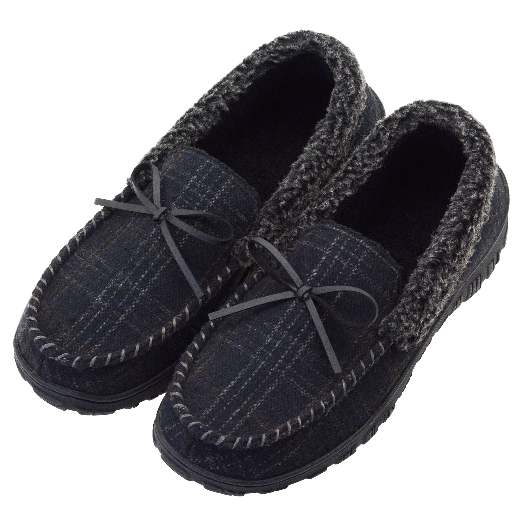 Men Lulex Memory Foam Slippers Size 14M Faux Fur Moccasin Style Men main image 2