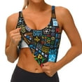 thumbnail image 4 of Lsque Happy Father Day Printed Women'S Sports Bra, Compression, Moisture Wicking, High-Impact Sports Bra For Women,Supportive sports bra-XX-Large, 4 of 9