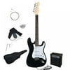 New Black Electric Guitar with Amp Case and Accessories Pack Beginner Starter
