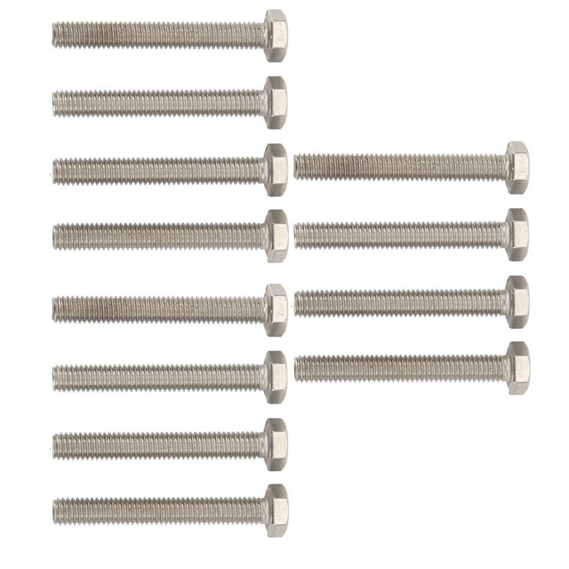 Tornillo de cabeza hexagonal marino, 12 piezas Tornillo de impulsor de bomba de cabeza hexagonal marino Perno de tornillo marino Salida de alta intensidad