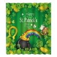 thumbnail image 2 of Dtchengua St. Patrick‘s Day Shower Curtain， Waterproof Polyester Bathroom Decor with Hooks - 71x71 Inch Green Clover Theme， No Holes Needed， Includes 12 Plastic Hooks, 2 of 6