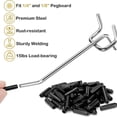 thumbnail image 3 of Pegboard Hooks 26 Pack 4 Inches, Peg Board Hooks for Hanging, Fit 1/4inch Peg Board Organi2Xk5949, 3 of 7